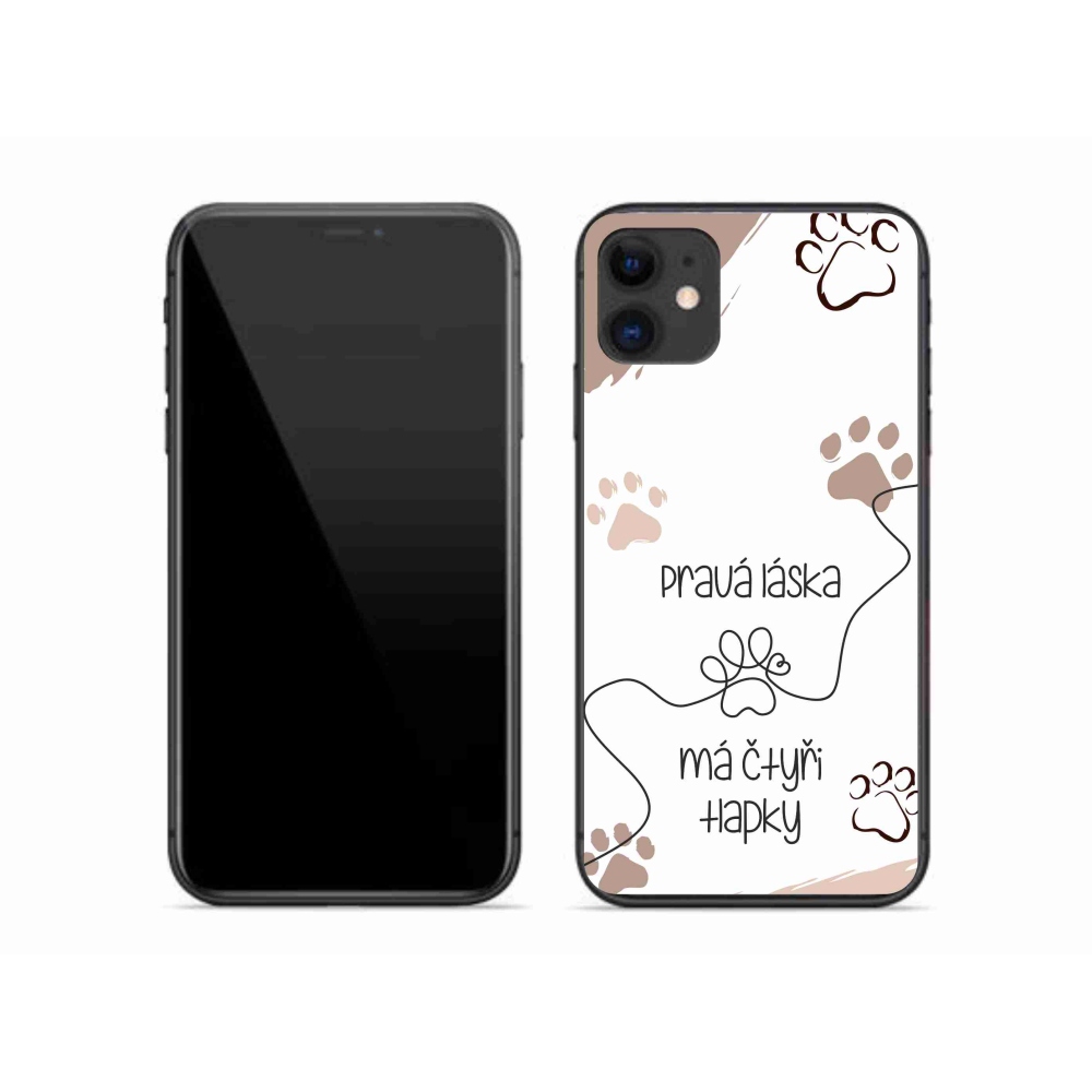 Gél borítás mmCase iPhone 11 készülékhez - kutyamotívum 1 fehér háttér