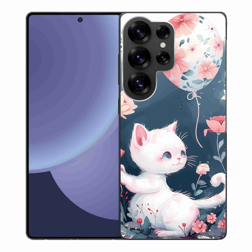 Gél borítás mmCase Samsung Galaxy S25 Ultra készülékhez - cica lufival