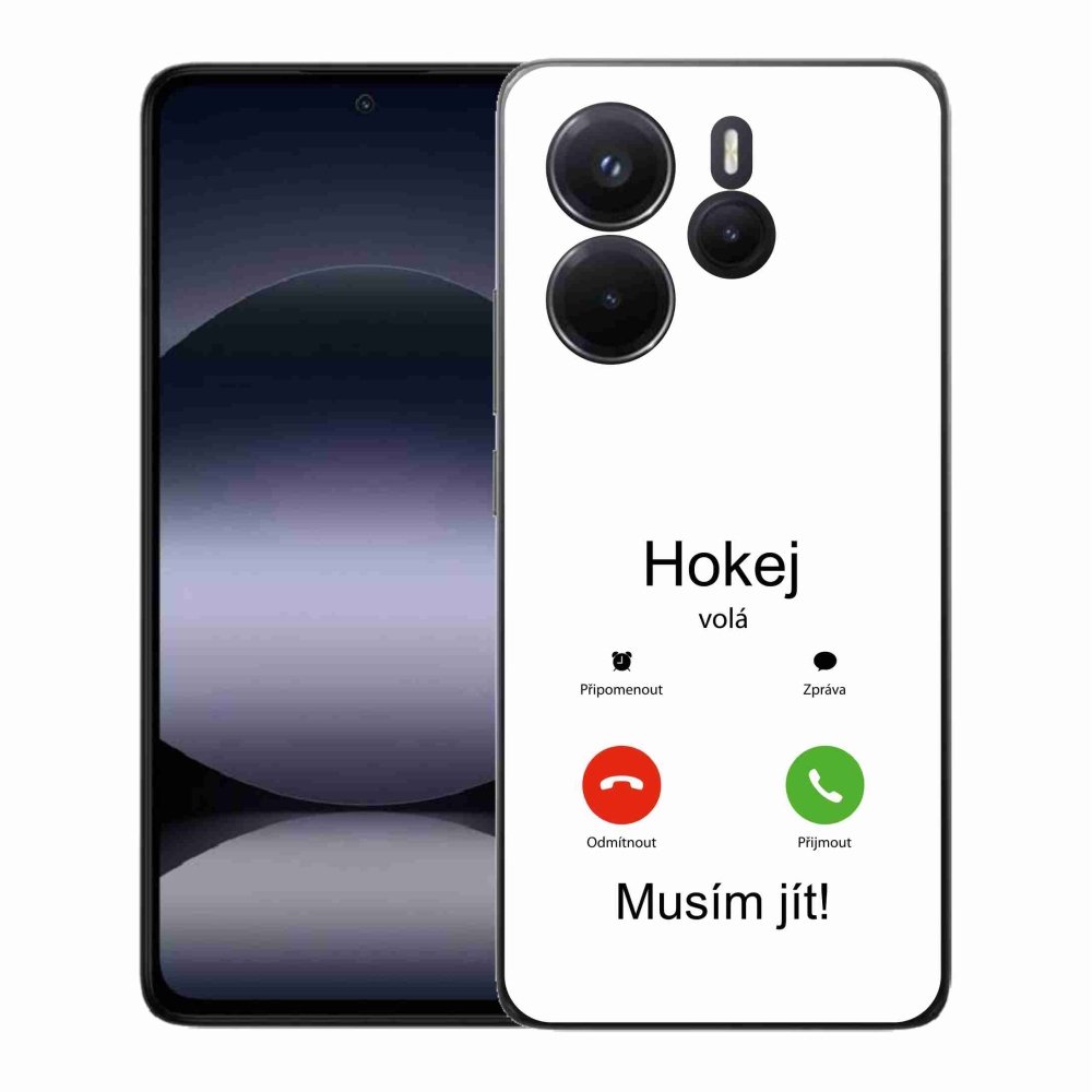 Gél borító mmCase a Xiaomi Redmi Note 14 - hoki hívások fehér háttérrel