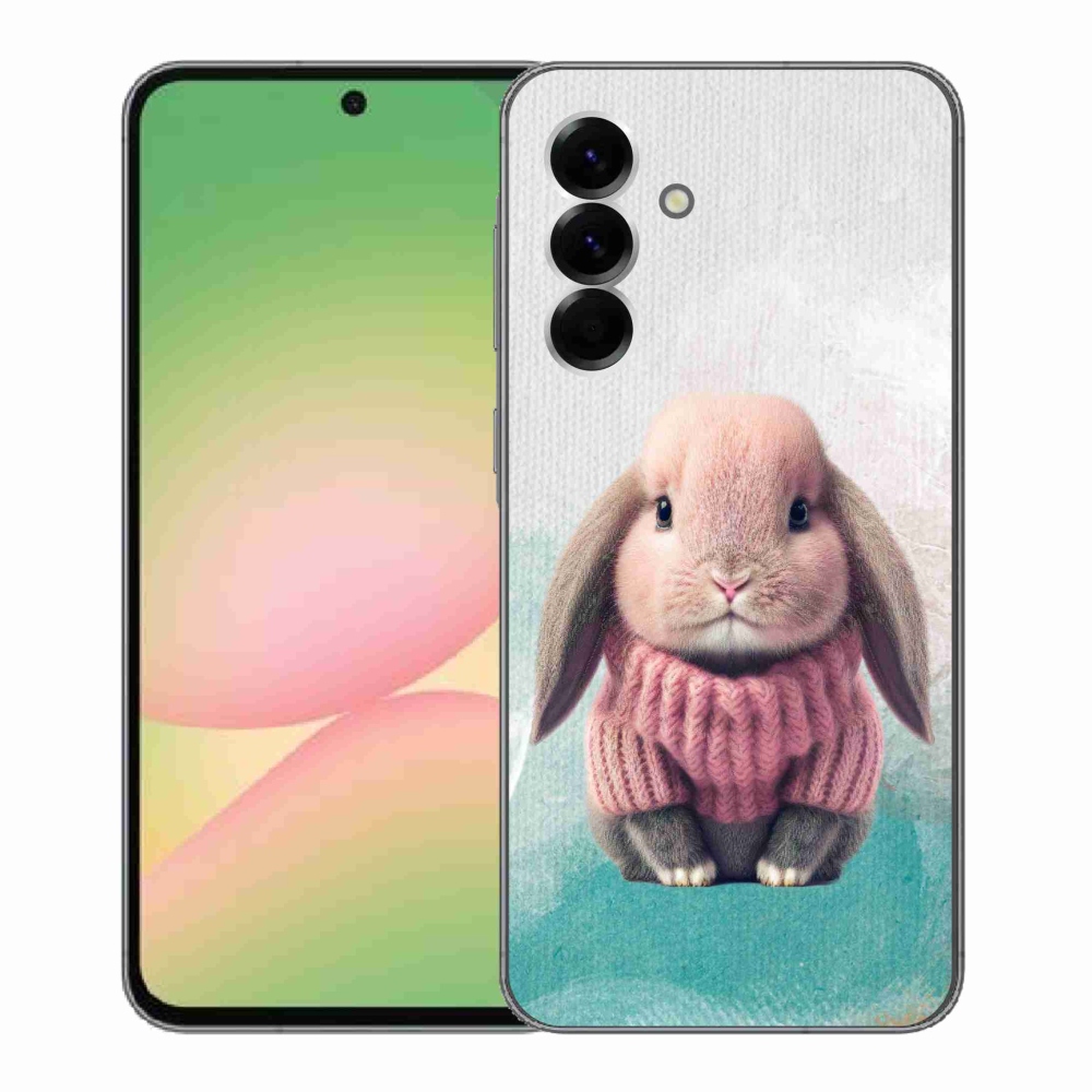 Zselés borítás mmCase Samsung Galaxy A56 5G - nyúl pulóverben