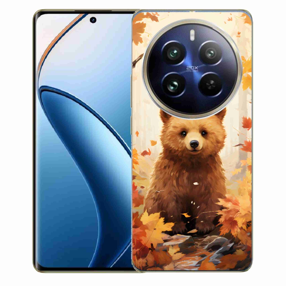 Zselés borítás mmCase a Realme 12 Pro 5G/12 Pro+ 5G - medve az erdőben - zselés borítás mmCase a Realme 12 Pro 5G/12 Pro+ 5G számára