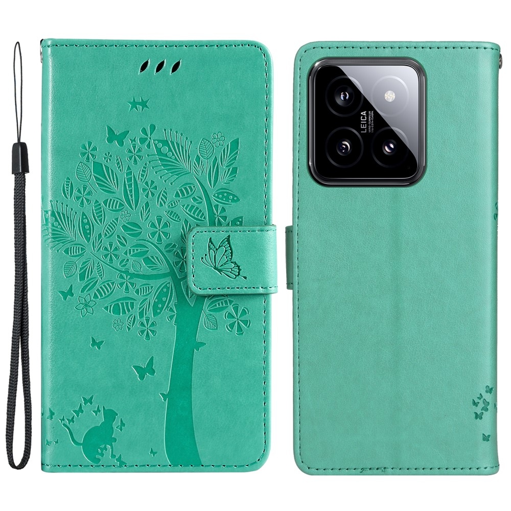 Fák könyve tok Xiaomi 14 - zöld