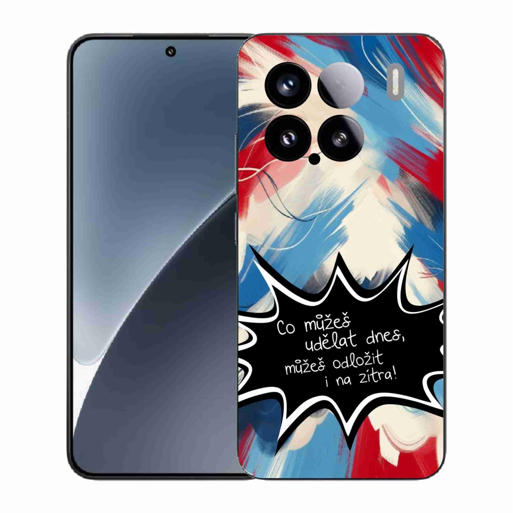 Gél borító mmCase a Xiaomi 15-hez - vicces szöveg 9 fekete háttérrel