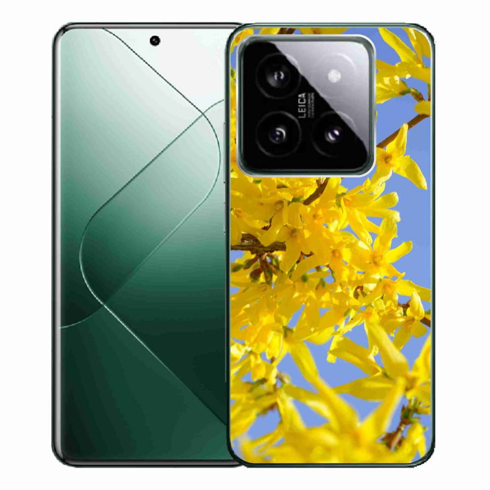 Gél borítás mmCase a Xiaomi 14 Pro-hoz - sárga virágok