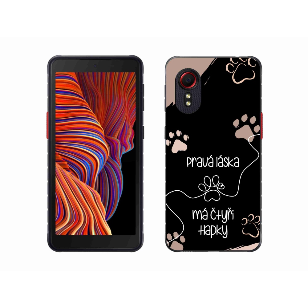 Gél borítás mmCase Samsung Galaxy Xcover 5 készülékhez - kutya motívum 1 fekete háttér