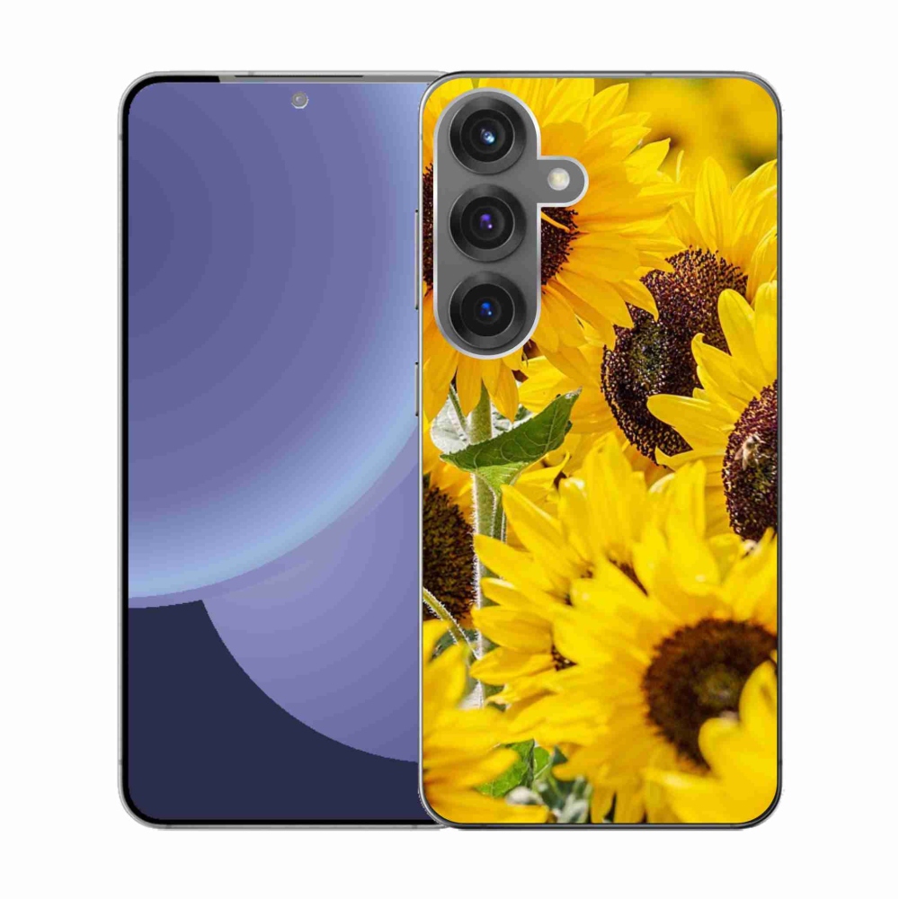 Zselés borítás mmCase Samsung Galaxy S25 készülékhez - Napraforgó