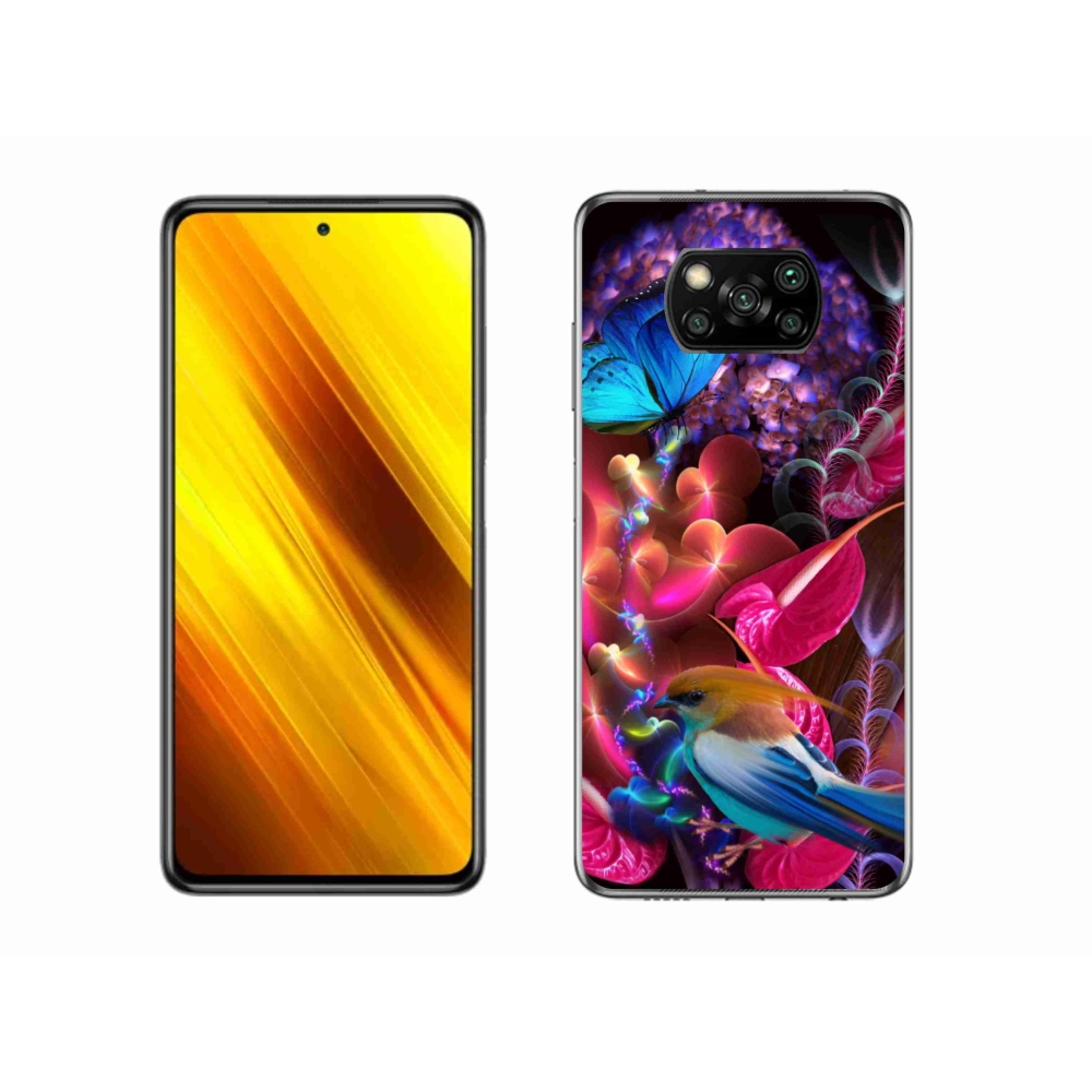 Gél borítás mmCase a Xiaomi Poco X3-hoz - színes virágok
