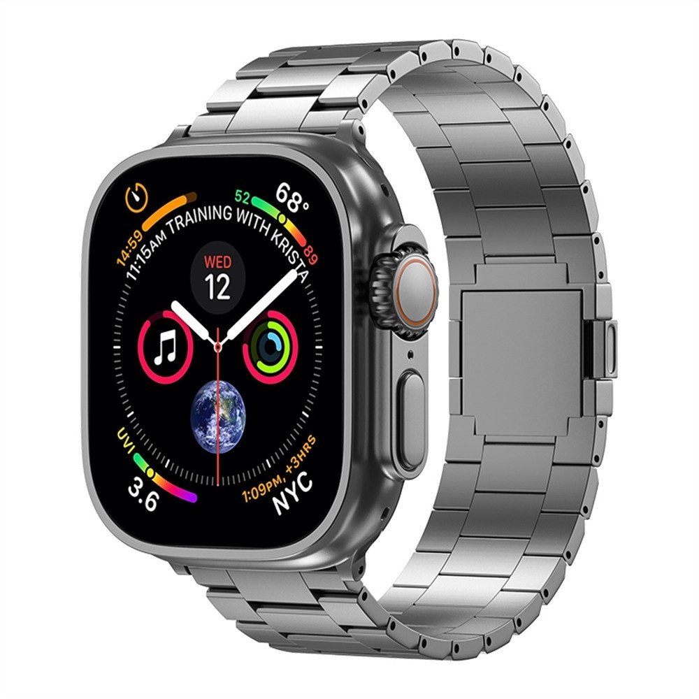 Titánötvözetből készült szíj az Apple Watch Ultra 4/3/2/1 (49 mm) és 12/11/10 (46 mm) modellekhez – szürke