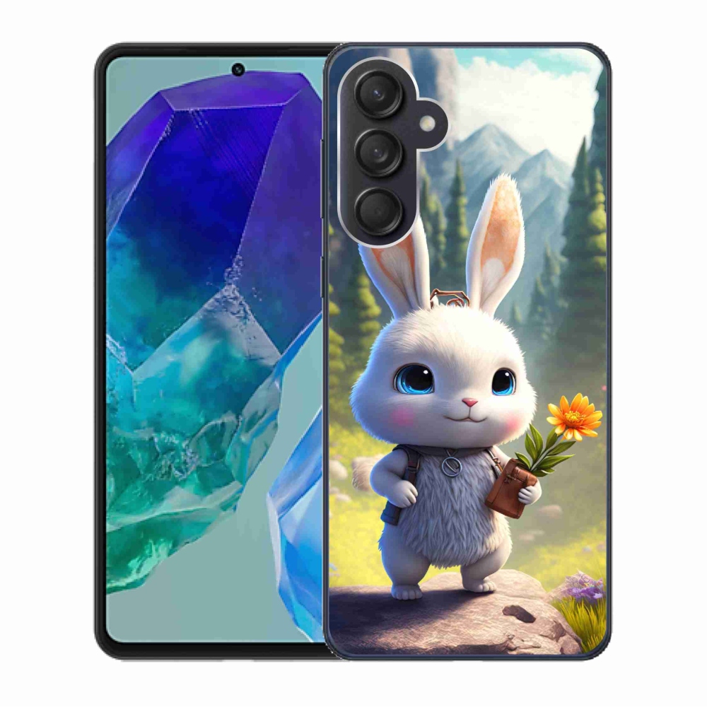 Gél védőhuzat mmCase Samsung Galaxy M55 5G - aranyos nyuszi