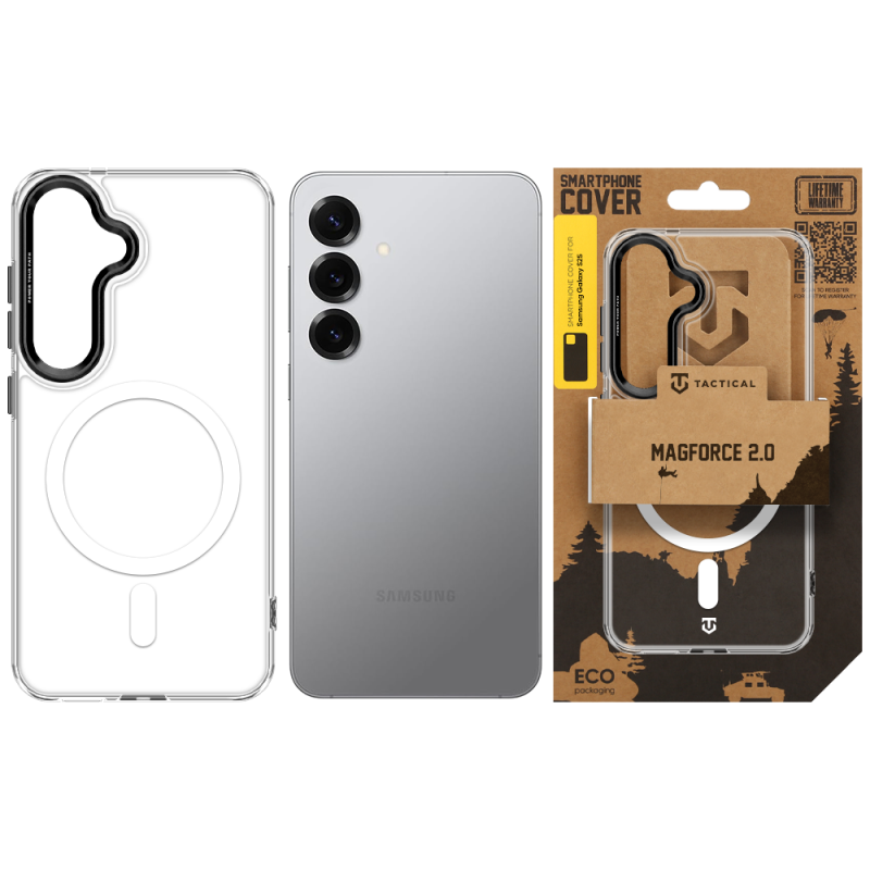 Tactical MagForce 2.0 tok a Samsung Galaxy S25-hez, fekete