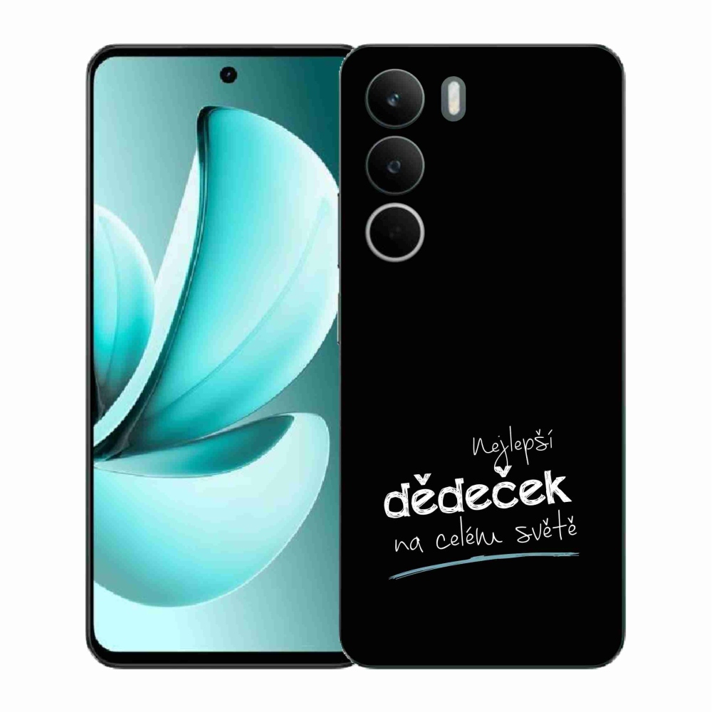 Gél borító mmCase a Realme C71-en - legjobb nagypapa 3 fekete háttérrel