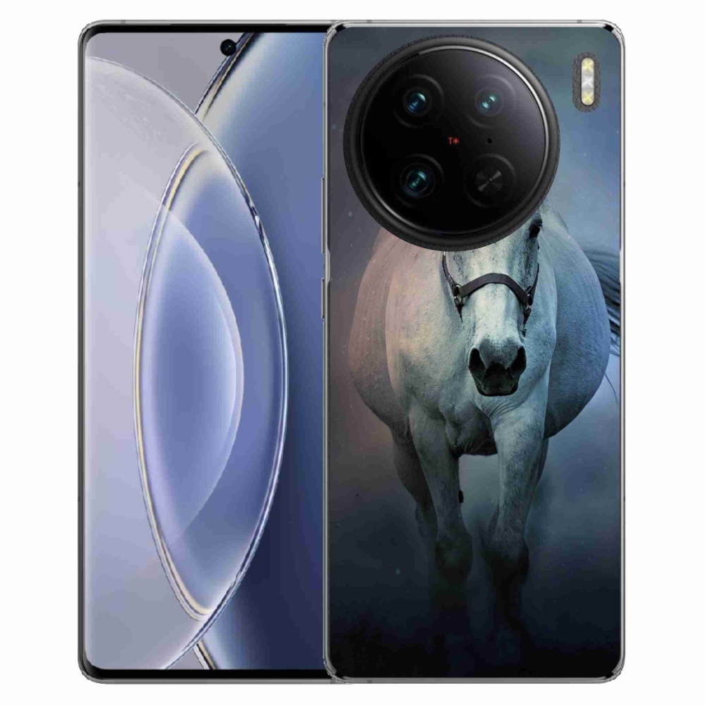 Gél tok mmCase a Vivo X90 Pro-hoz - futó fehér ló