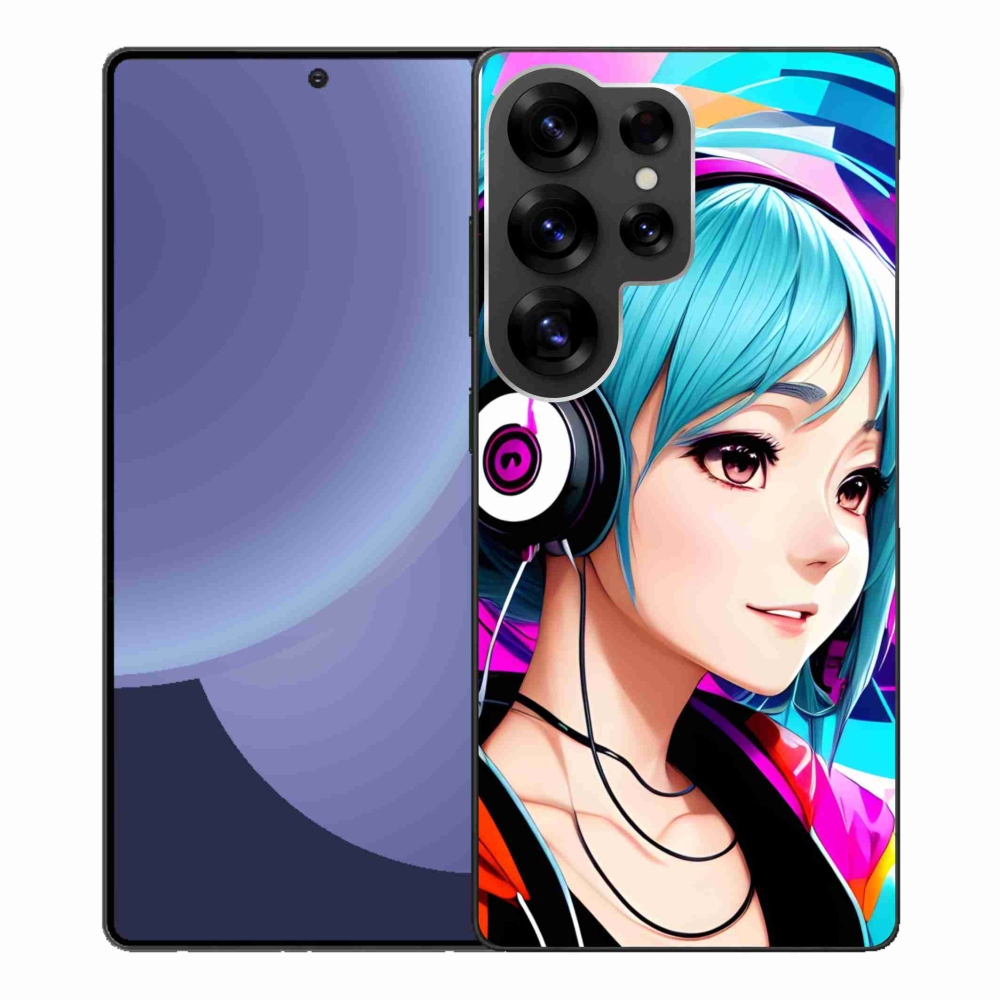 Gél borító mmCase Samsung Galaxy S25 Ultra - lány fejhallgatóval