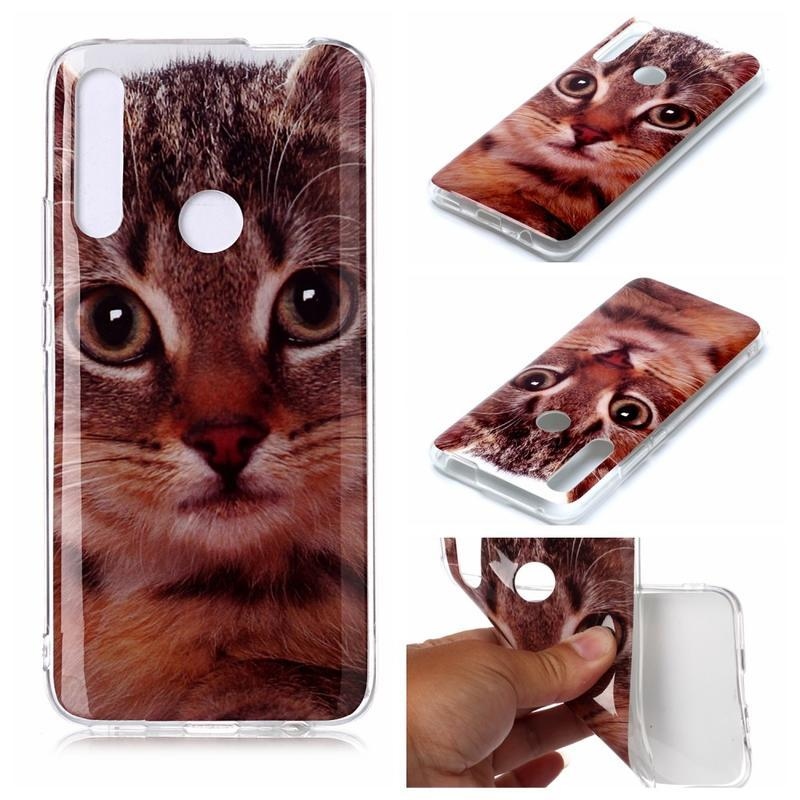 Állati zselés tok a Huawei P Smart Z mobilhoz - macska arc