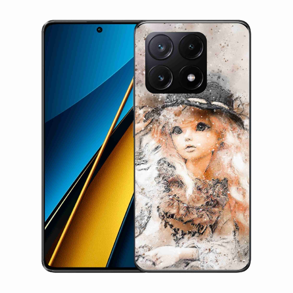 Gél borítás mmCase a Xiaomi Poco X6 Pro 5G számára - kalapos lány