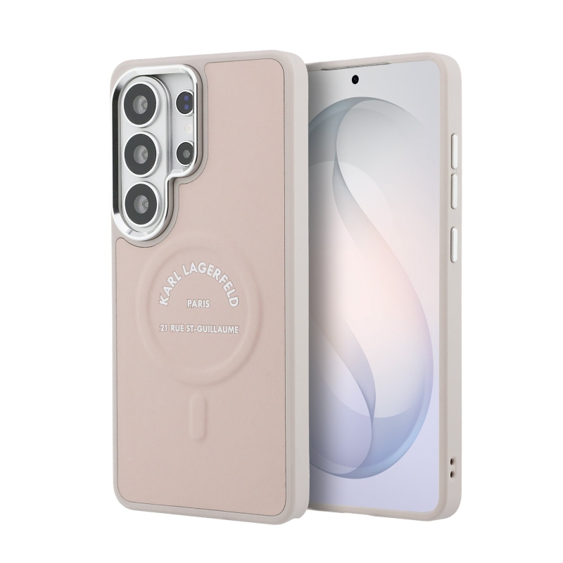 Karl Lagerfeld PU RSG Logo mágneses hátlap Samsung Galaxy S26 Ultra Pink mágneses hátlap Samsung Galaxy S26 Ultra Pink