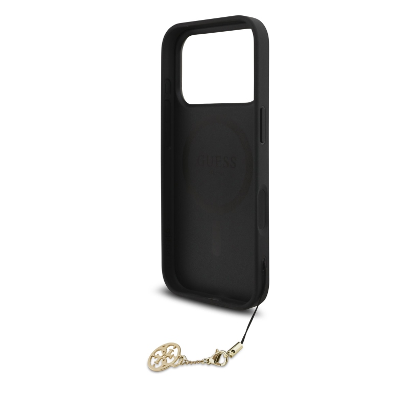 Guess 4G Charm hátlap iPhone 17 Pro készülékhez Tone on Tone szürke