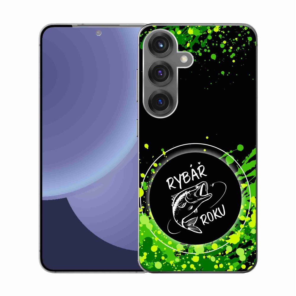 Gél borítás mmCase Samsung Galaxy S25 készülékhez - Az év halászának fekete háttere