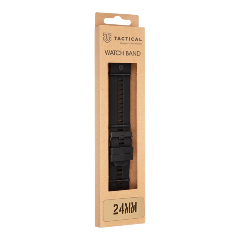 Tactical Quick Release szilikon szíj, 24 mm, fekete