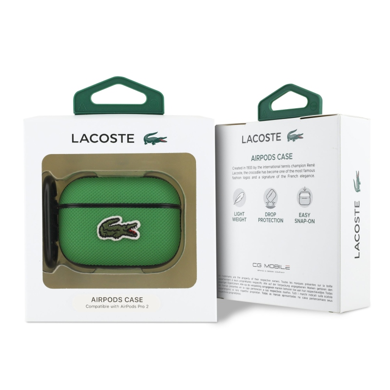 Lacoste Petit Pique Croc Logo Patch tok az AirPods Pro 2 készülékhez Zöld