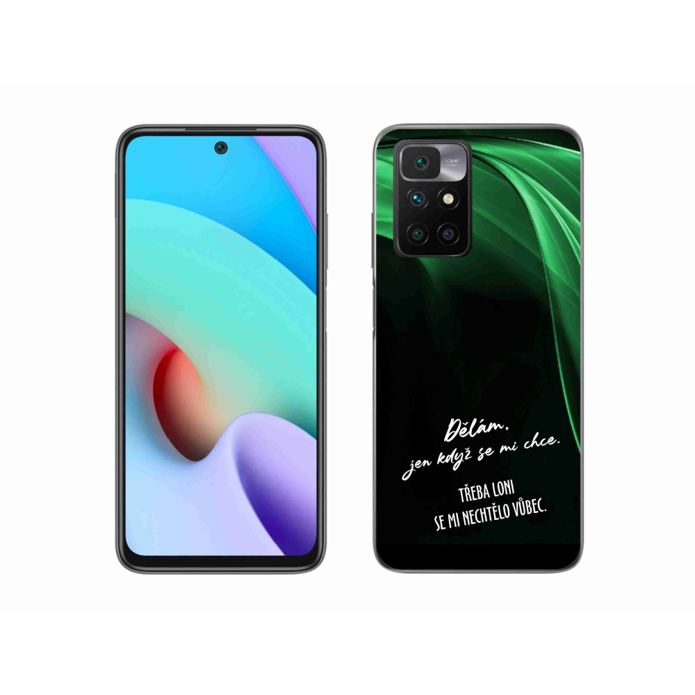 Gél borító mmCase a Xiaomi Redmi 10/Redmi 10 (2022) - vicces szöveg 12 fekete háttérrel