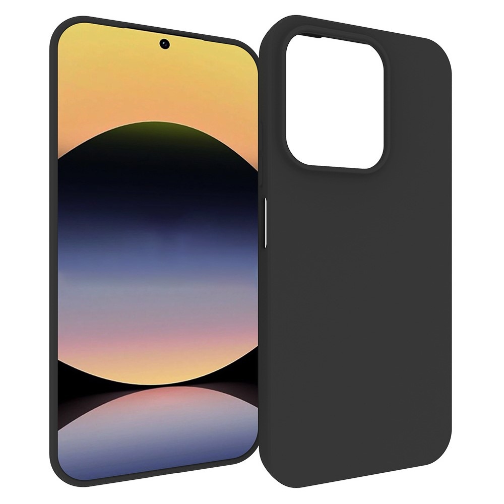 Matt zselés tok Xiaomi Redmi 15C 4G (171mm)/Poco C85 4G (171mm) - fekete