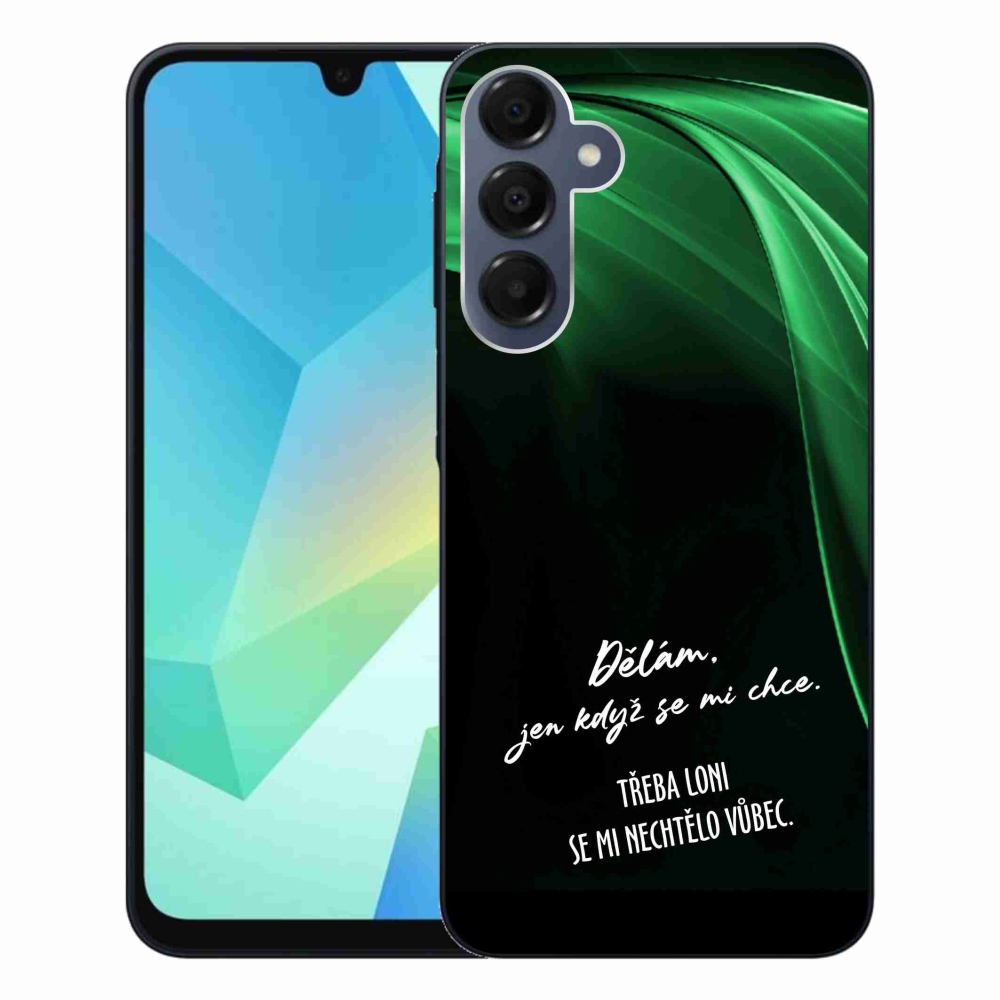 Gél borító mmCase Samsung Galaxy A16 4G/5G készülékhez - vicces szöveg 12 fekete háttér