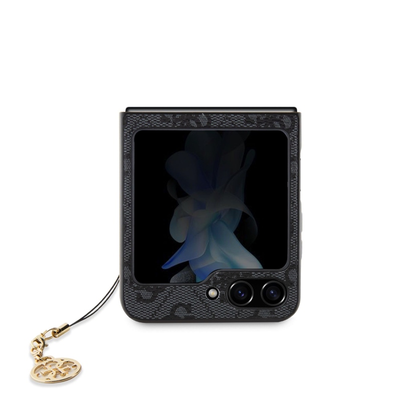 Guess 4G Charms hátlap Samsung Galaxy Z Flip 5 szürke