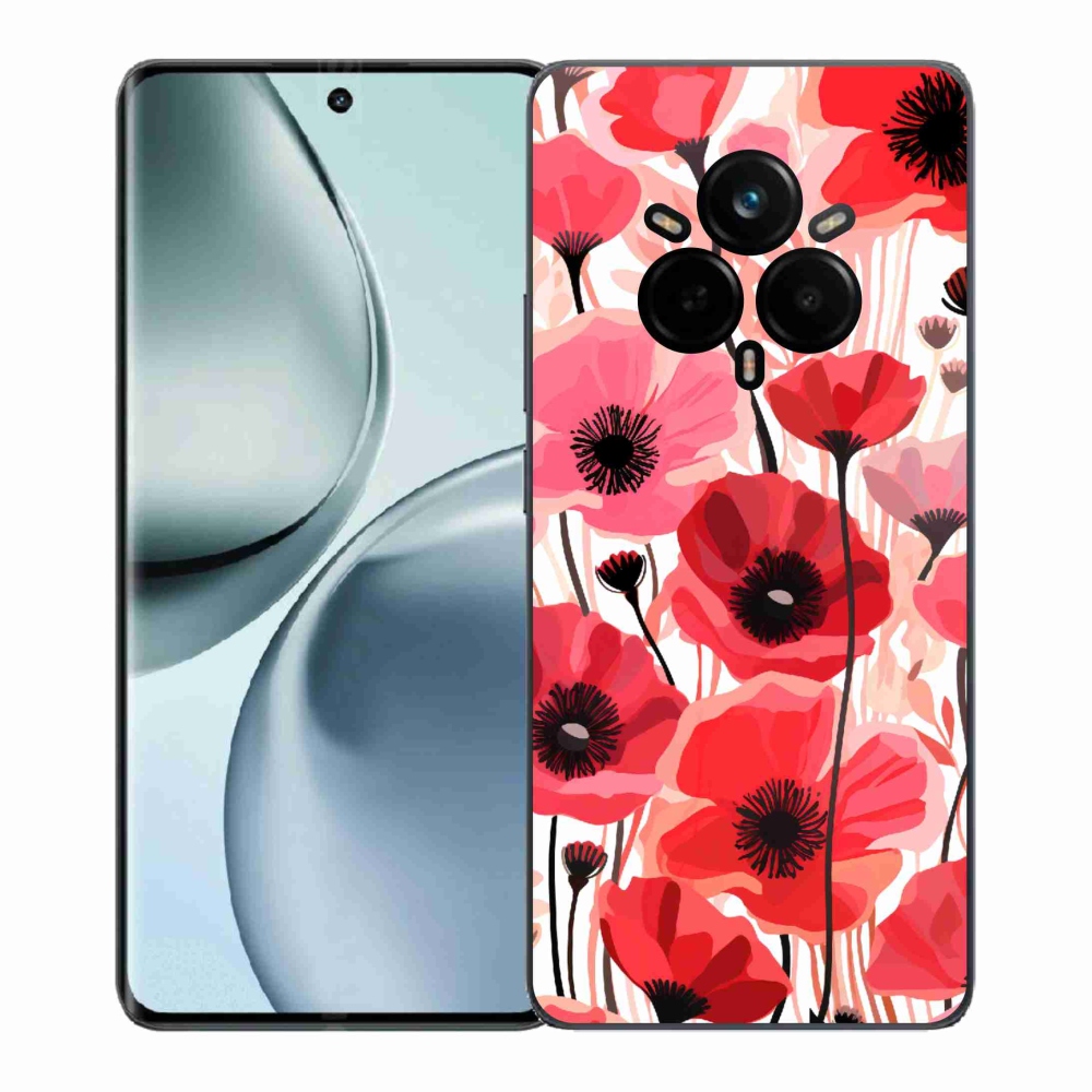 Zselés borítás mmCase a Realme 14 Pro+ 5G készülékhez - mákos 1