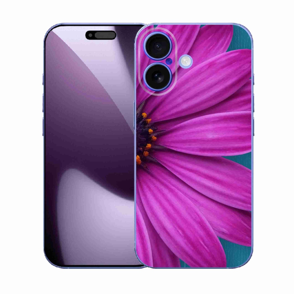 Zselés borítás mmCase iPhone 17 készülékhez - lila margaréta