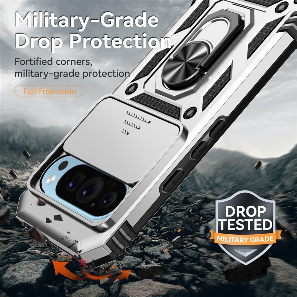 Csúszásálló borítás a Google Pixel 10 Pro/Pixel 10/9 Pro/9 készülékhez - ezüst színű