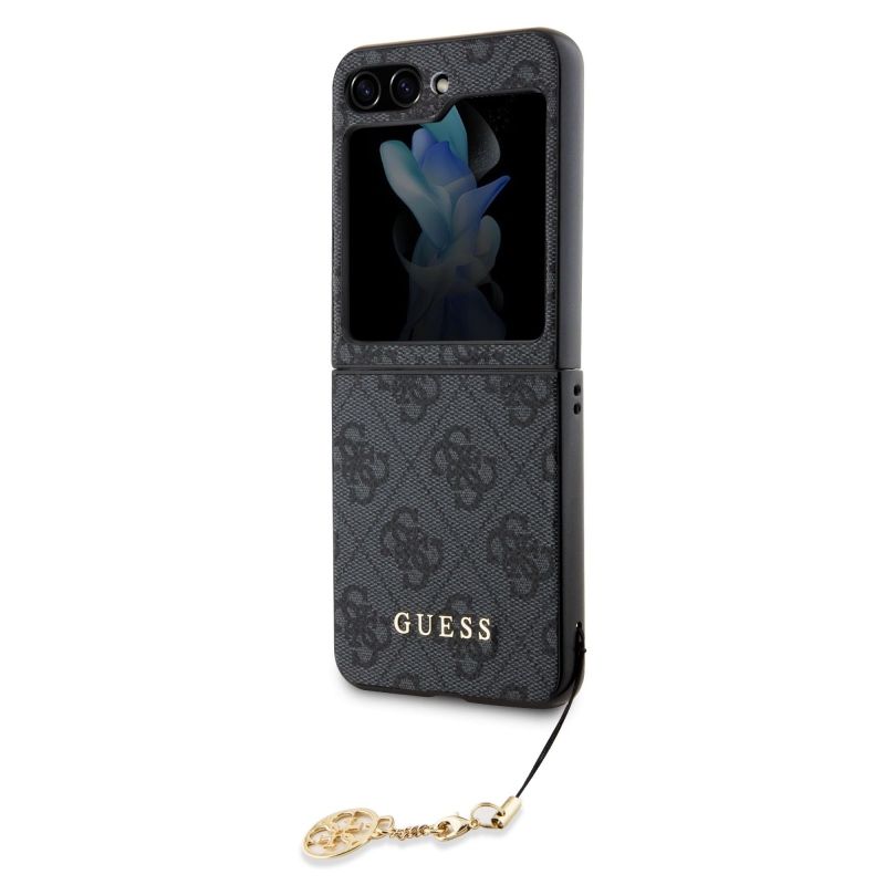 Guess 4G Charms hátlap Samsung Galaxy Z Flip 5 szürke