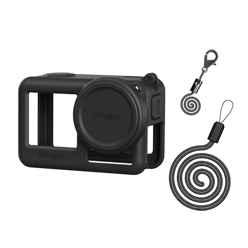 AMAGISN szilikon védőtok DJI Osmo Action 4 és Action 3 kamerákhoz - fekete