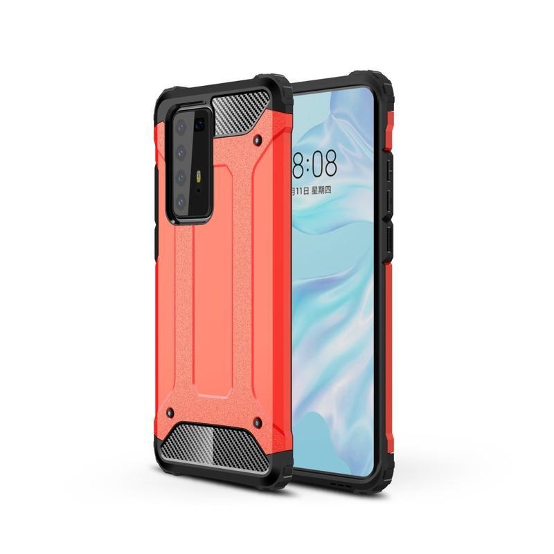 Armor hibrid tartós borítás Huawei P40 Pro készülékhez - piros