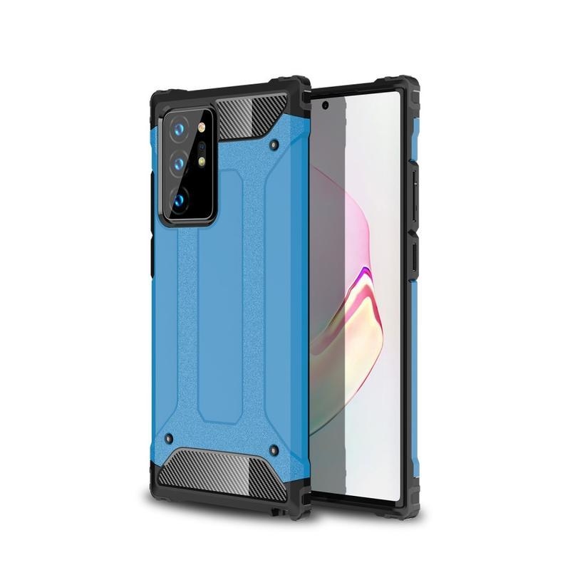 Tartós hibrid borítás Samsung Galaxy Note 20 Ultra készülékhez - világoskék színben