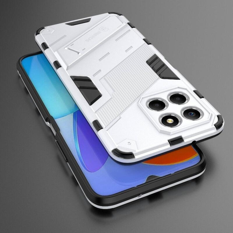 Armor tartós hibrid borítás dönthető állvánnyal a Honor X8 5G/Honor 70 Lite 5G készülékhez - fehér