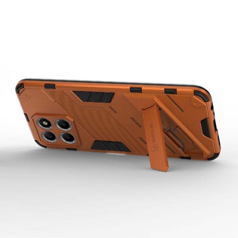 Armor tartós hibrid borítás dönthető állvánnyal a Honor X8 5G/Honor 70 Lite 5G készülékhez - narancssárga