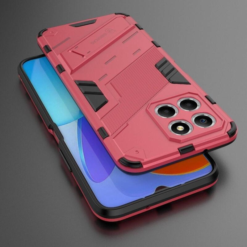 Armor Tartós hibrid borító csuklós állvánnyal a Honor X8 5G/Honor 70 Lite 5G számára - rózsaszínű