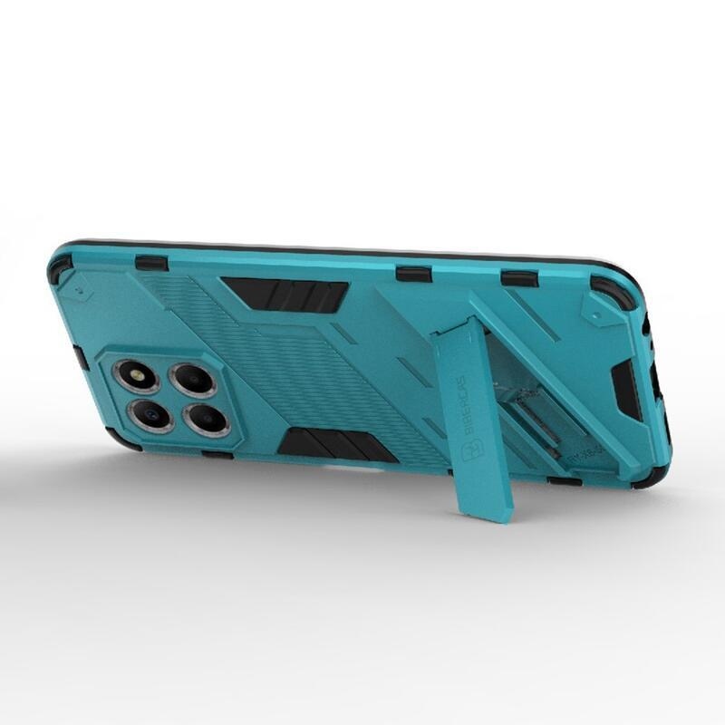 Armor tartós hibrid borítás dönthető állvánnyal a Honor X8 5G/Honor 70 Lite 5G készülékhez - világoskék színű