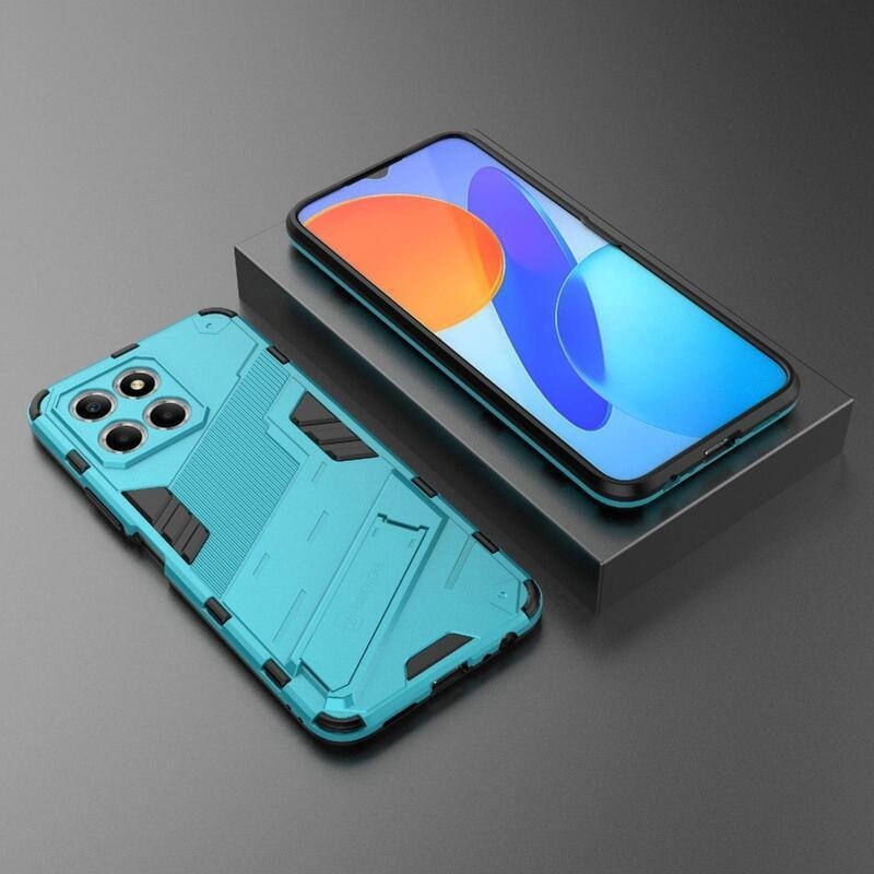 Armor tartós hibrid borítás dönthető állvánnyal a Honor X8 5G/Honor 70 Lite 5G készülékhez - világoskék színű