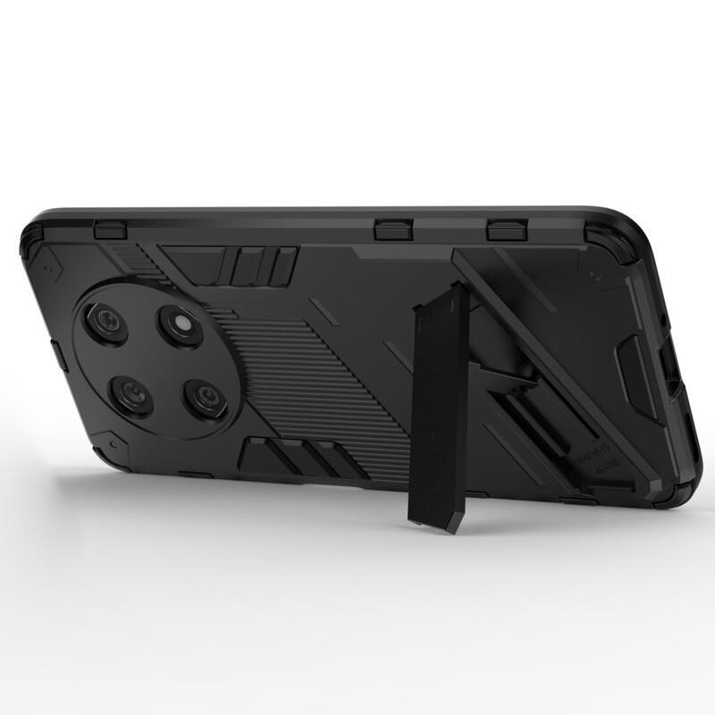 Armory tartós hibrid borító flip állvánnyal a Huawei Nova Y90-hez - fekete