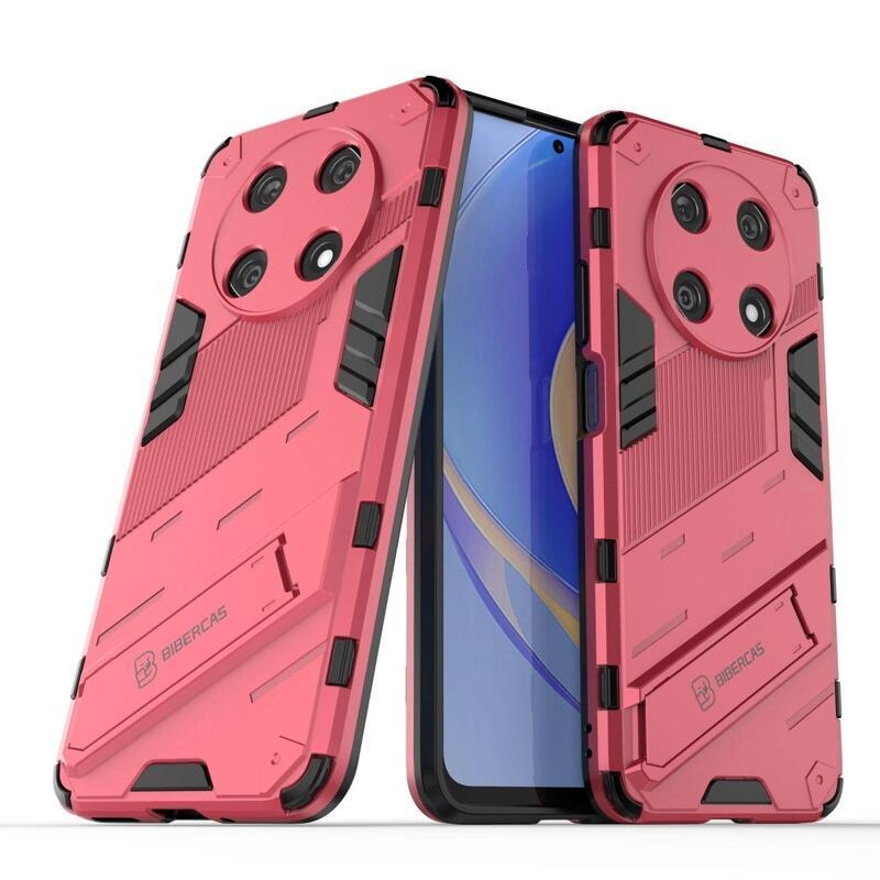 Armory tartós hibrid borító flip állvánnyal Huawei Nova Y90-hez - rózsaszínű