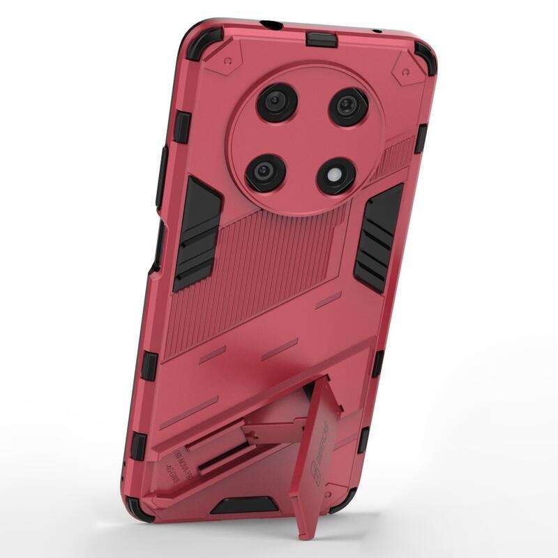 Armory tartós hibrid borító flip állvánnyal Huawei Nova Y90-hez - rózsaszínű