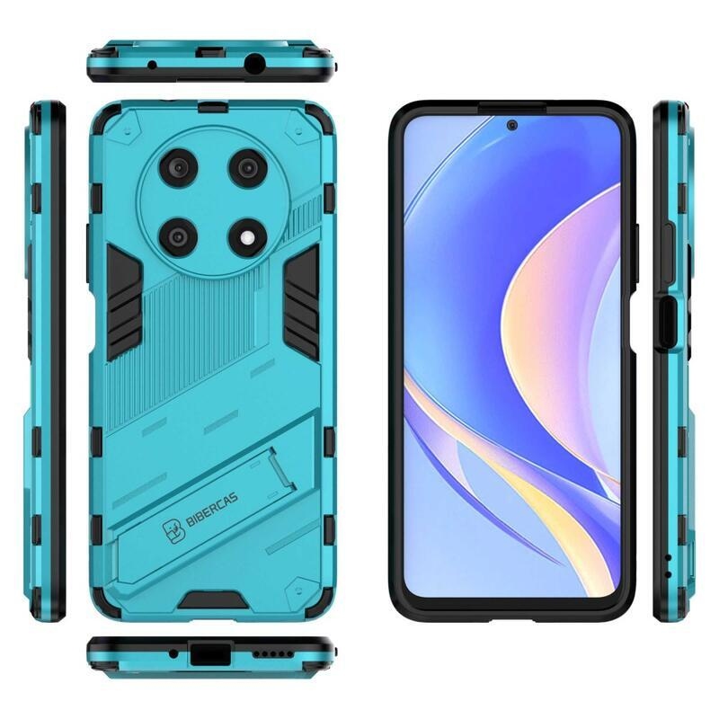 Armory tartós hibrid borító flip állvánnyal a Huawei Nova Y90-hez - világoskék színben