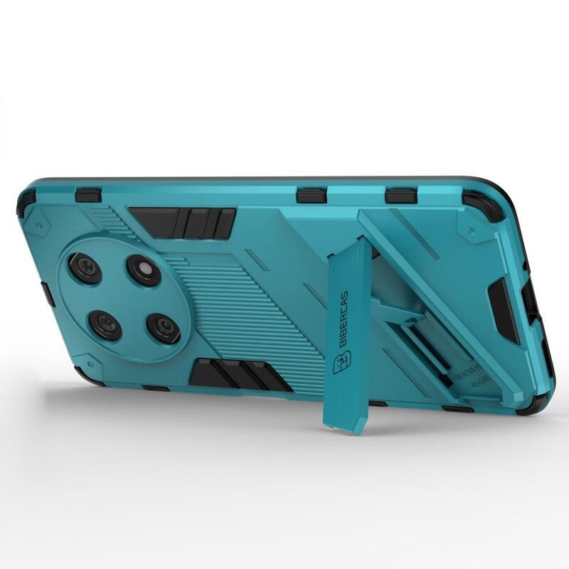 Armory tartós hibrid borító flip állvánnyal a Huawei Nova Y90-hez - világoskék színben