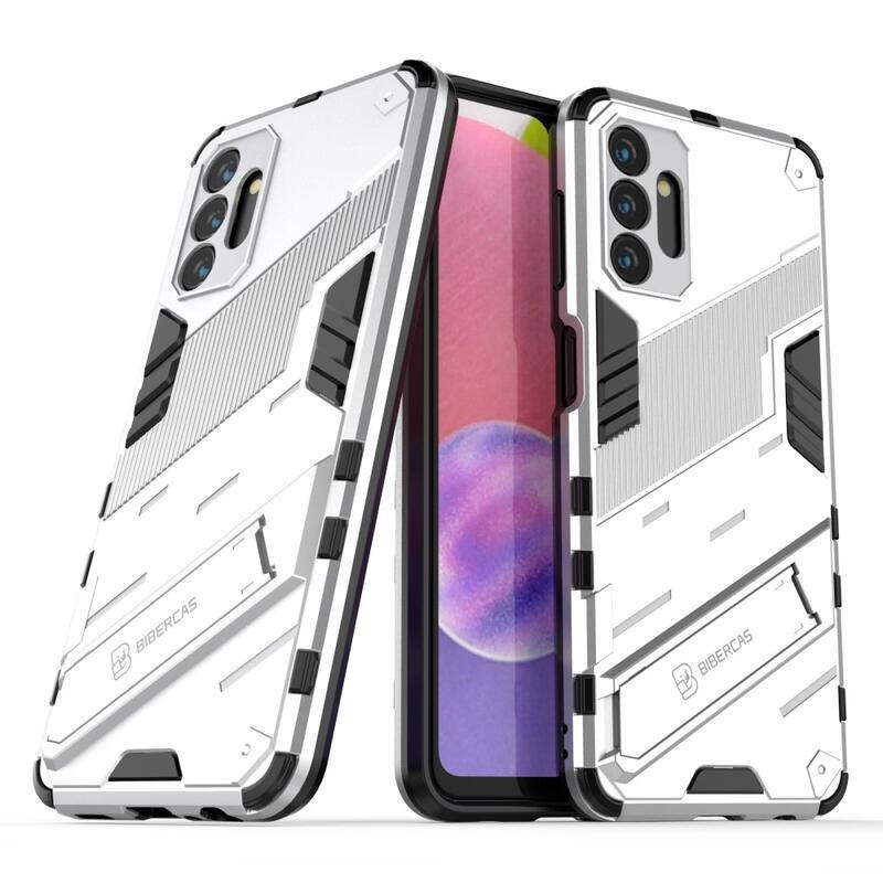 Armory Tartós hibrid borító csuklós állvánnyal Samsung Galaxy A13 5G/Galaxy A04s (164,7 x 76,7 x 9,1 mm) - fehér