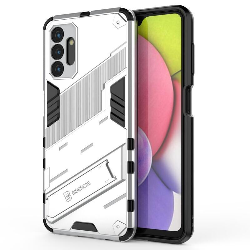 Armory Tartós hibrid borító csuklós állvánnyal Samsung Galaxy A13 5G/Galaxy A04s (164,7 x 76,7 x 9,1 mm) - fehér