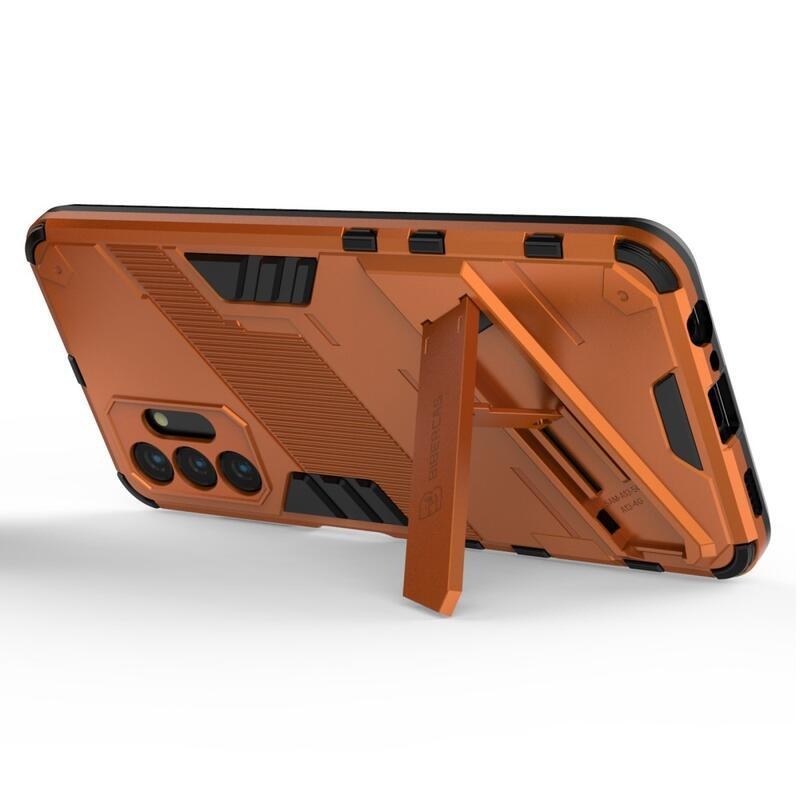 Armory Tartós hibrid borítás dönthető állvánnyal Samsung Galaxy A13 5G/Galaxy A04s (164,7 x 76,7 x 9,1 mm) - narancssárga