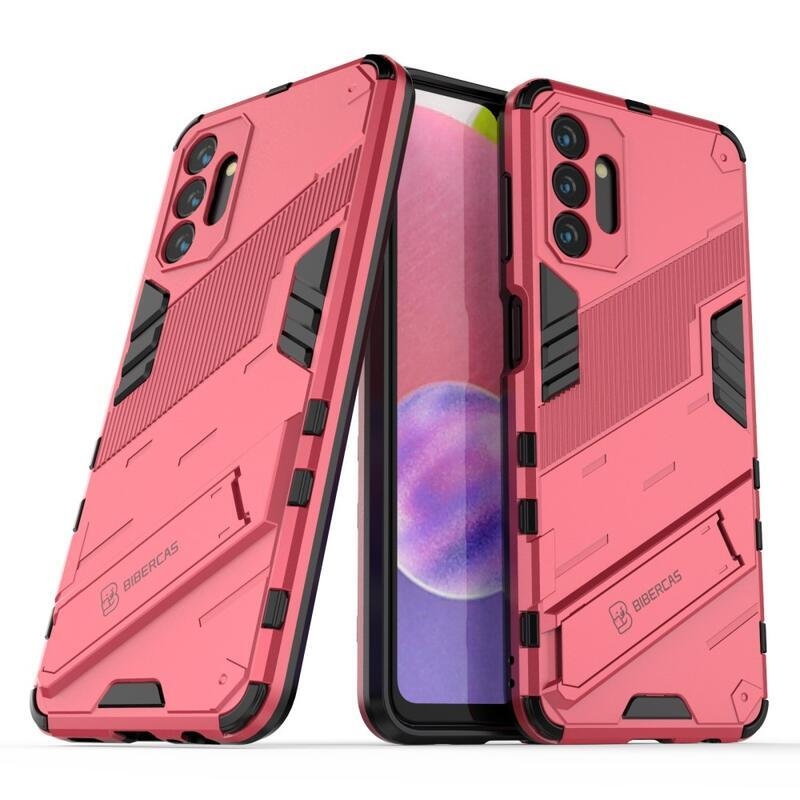 Armory Tartós hibrid borító csuklós állvánnyal Samsung Galaxy A13 5G/Galaxy A04s (164,7 x 76,7 x 9,1 mm) - rózsaszínű