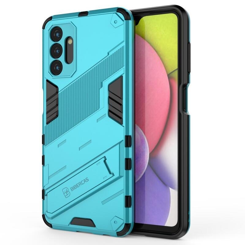 Armory Tartós hibrid borítás dönthető állvánnyal Samsung Galaxy A13 5G/Galaxy A04s (164,7 x 76,7 x 9,1 mm) - világoskék színű